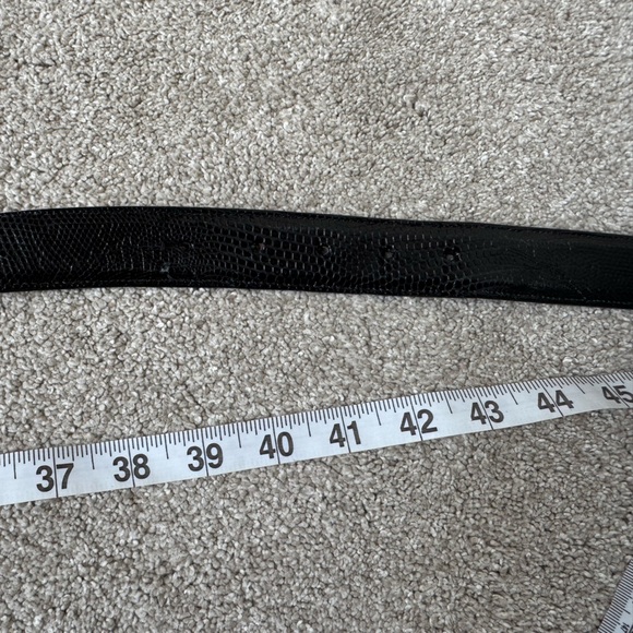 Zelli genuine lizard skin belt black 40 - Picture 6 of 6
